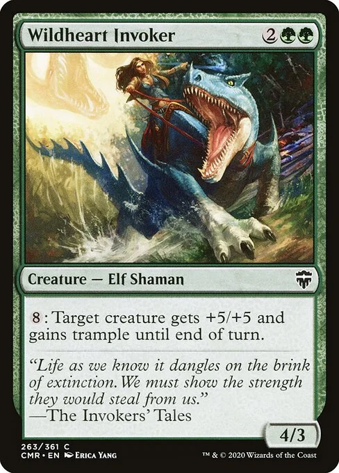 Wildheart Invoker, carta Magic di tipo Creature — Elf Shaman illustrata da Erica Yang