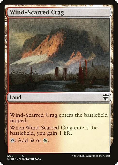 Wind-Scarred Crag, carta Magic di tipo Land illustrata da Eytan Zana