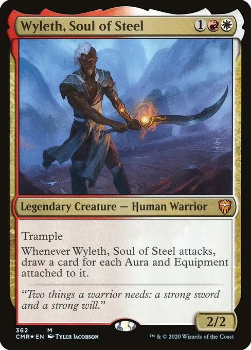 Wyleth, Soul of Steel, carta Magic di tipo Legendary Creature — Human Warrior illustrata da Tyler Jacobson