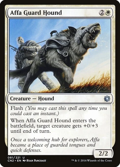 Affa Guard Hound, carta Magic di tipo Creature — Dog illustrata da Ryan Pancoast