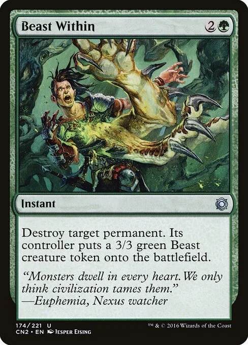 Beast Within, carta Magic di tipo Instant illustrata da Jesper Ejsing