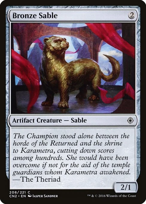 Bronze Sable, carta Magic di tipo Artifact Creature — Sable illustrata da Jasper Sandner