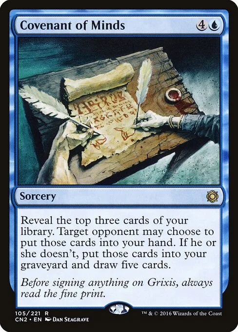 Covenant of Minds, carta Magic di tipo Sorcery illustrata da Dan Seagrave