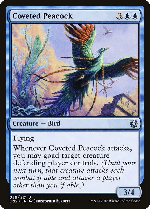Coveted Peacock, carta Magic di tipo Creature — Bird illustrata da Christopher Burdett