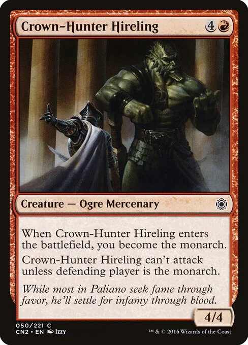 Crown-Hunter Hireling, carta Magic di tipo Creature — Ogre Mercenary illustrata da Izzy