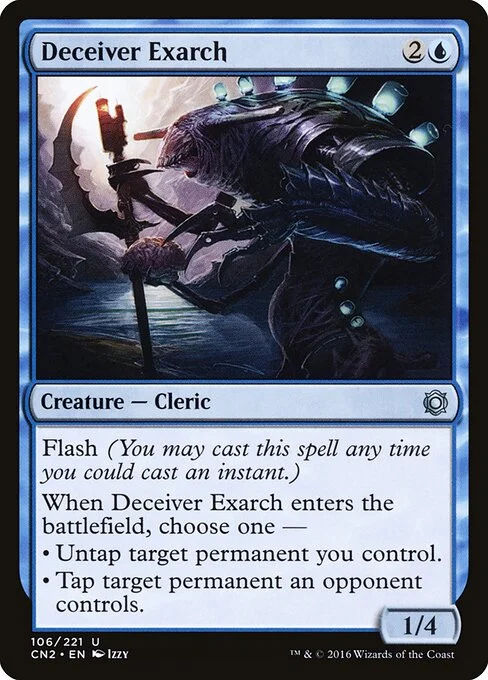 Deceiver Exarch, carta Magic di tipo Creature — Phyrexian Cleric illustrata da Izzy