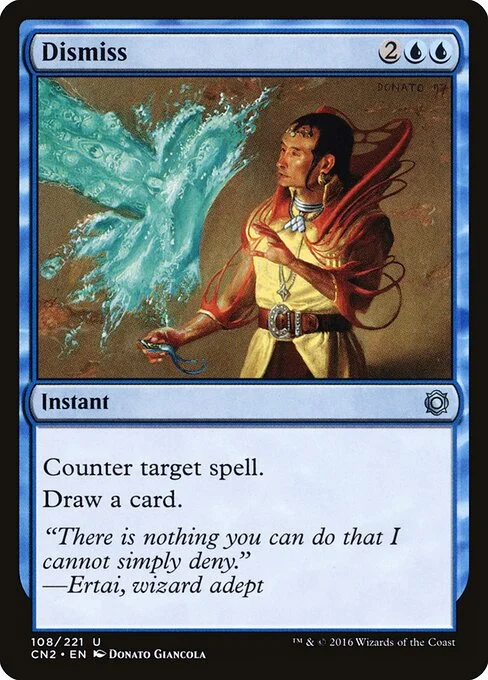 Dismiss, carta Magic di tipo Instant illustrata da Donato Giancola