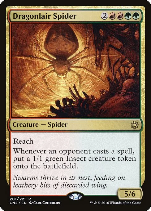 Dragonlair Spider, carta Magic di tipo Creature — Spider illustrata da Carl Critchlow