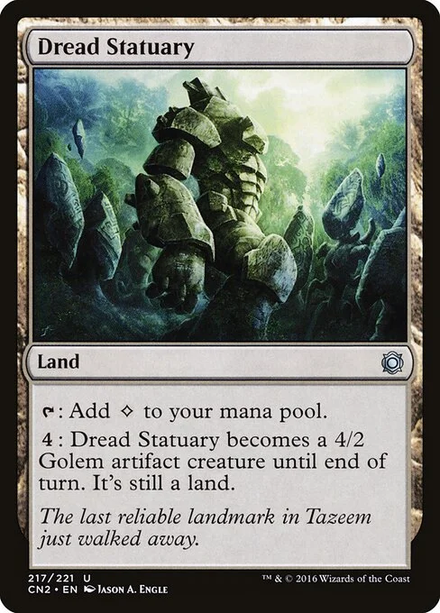 Dread Statuary, carta Magic di tipo Land illustrata da Jason A. Engle