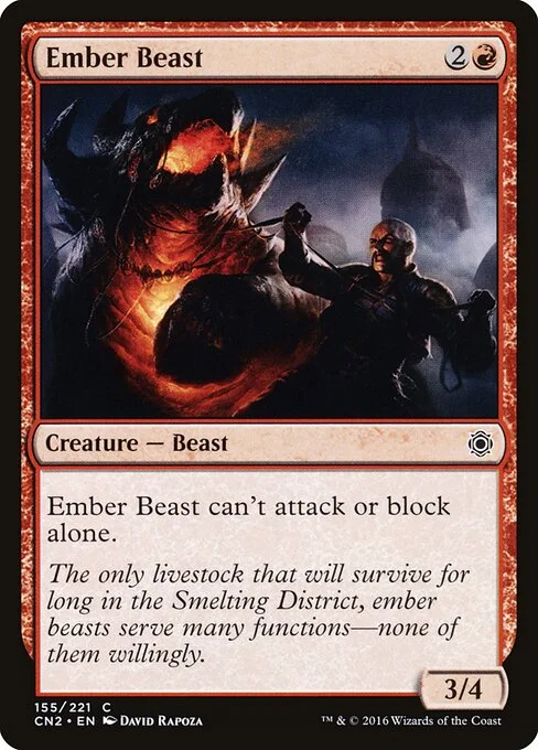 Ember Beast, carta Magic di tipo Creature — Beast illustrata da David Rapoza