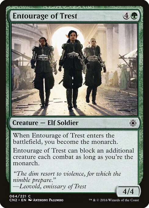 Entourage of Trest, carta Magic di tipo Creature — Elf Soldier illustrata da Anthony Palumbo