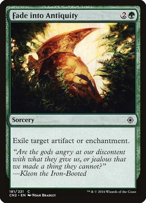 Fade into Antiquity, carta Magic di tipo Sorcery illustrata da Noah Bradley