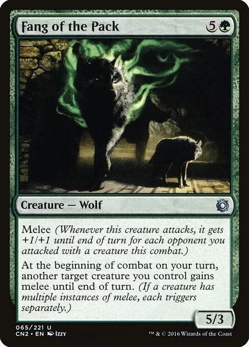 Fang of the Pack, carta Magic di tipo Creature — Wolf illustrata da Izzy