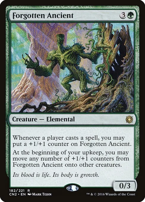 Forgotten Ancient, carta Magic di tipo Creature — Elemental illustrata da Mark Tedin