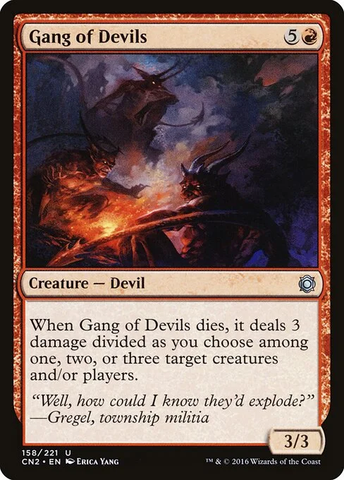 Gang of Devils, carta Magic di tipo Creature — Devil illustrata da Erica Yang