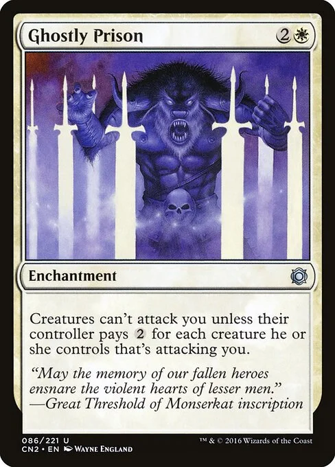 Ghostly Prison, carta Magic di tipo Enchantment illustrata da Wayne England
