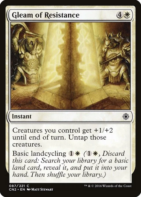 Gleam of Resistance, carta Magic di tipo Instant illustrata da Matt Stewart