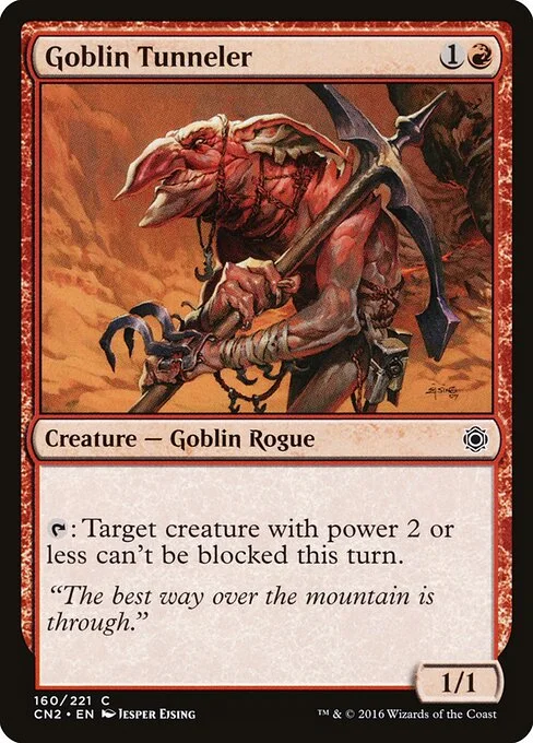 Goblin Tunneler, carta Magic di tipo Creature — Goblin Rogue illustrata da Jesper Ejsing