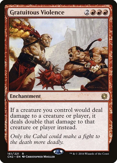 Gratuitous Violence, carta Magic di tipo Enchantment illustrata da Christopher Moeller