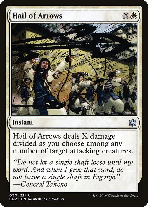Hail of Arrows, carta Magic di tipo Instant illustrata da Anthony S. Waters