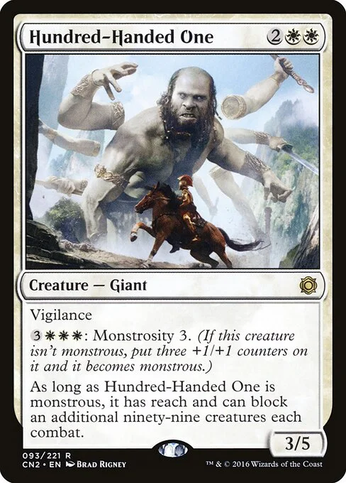 Hundred-Handed One, carta Magic di tipo Creature — Giant illustrata da Brad Rigney