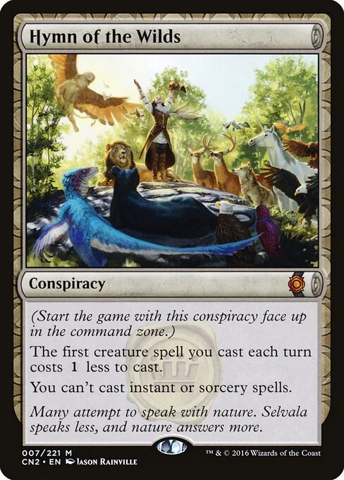 Hymn of the Wilds, carta Magic di tipo Conspiracy illustrata da Jason Rainville