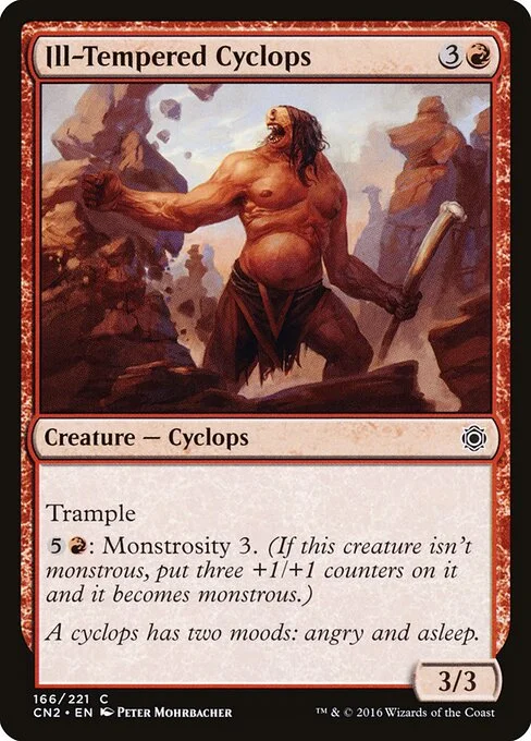 Ill-Tempered Cyclops, carta Magic di tipo Creature — Cyclops illustrata da Peter Mohrbacher