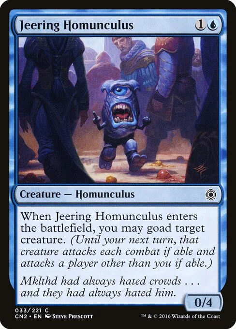 Jeering Homunculus, carta Magic di tipo Creature — Homunculus illustrata da Steve Prescott