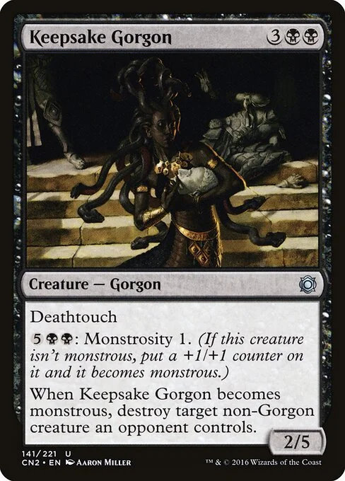 Keepsake Gorgon, carta Magic di tipo Creature — Gorgon illustrata da Aaron Miller