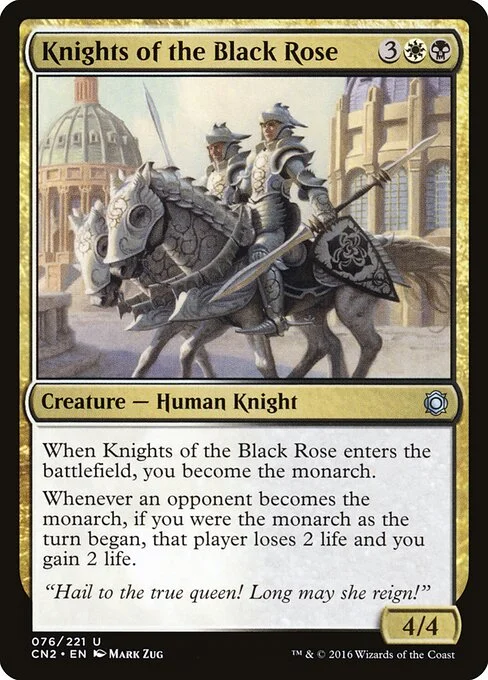 Knights of the Black Rose, carta Magic di tipo Creature — Human Knight illustrata da Mark Zug