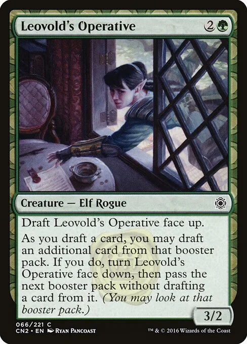 Leovold's Operative, carta Magic di tipo Creature — Elf Rogue illustrata da Ryan Pancoast