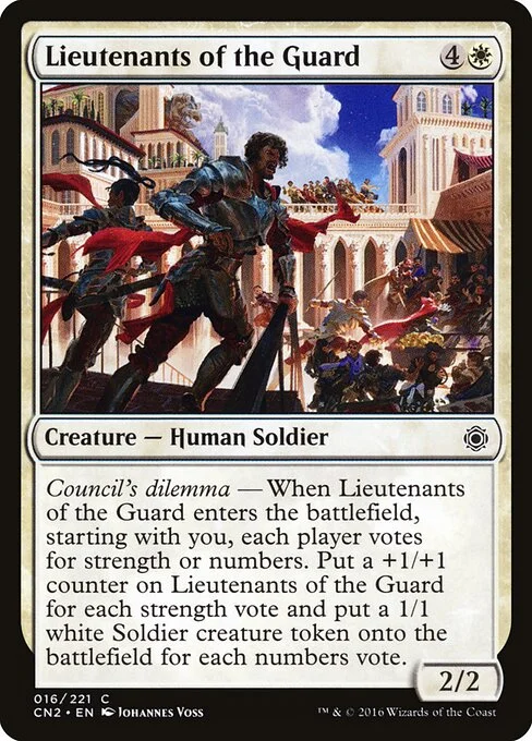 Lieutenants of the Guard, carta Magic di tipo Creature — Human Soldier illustrata da Johannes Voss