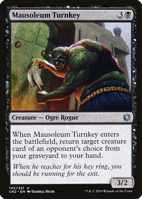 Mausoleum Turnkey, carta Magic di tipo Creature — Ogre Rogue illustrata da Darrell Riche
