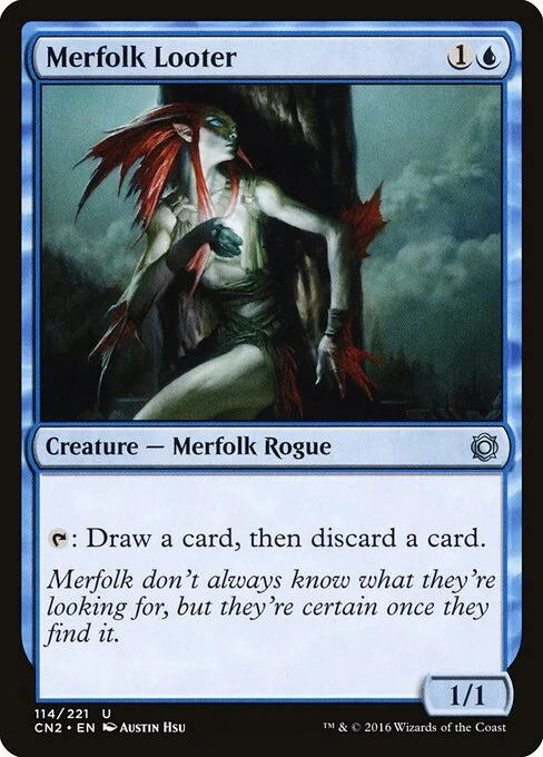 Merfolk Looter, carta Magic di tipo Creature — Merfolk Rogue illustrata da Austin Hsu