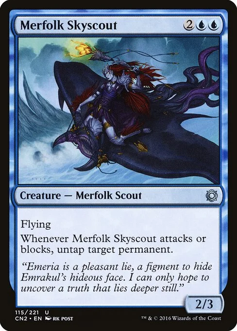 Merfolk Skyscout, carta Magic di tipo Creature — Merfolk Scout illustrata da rk post