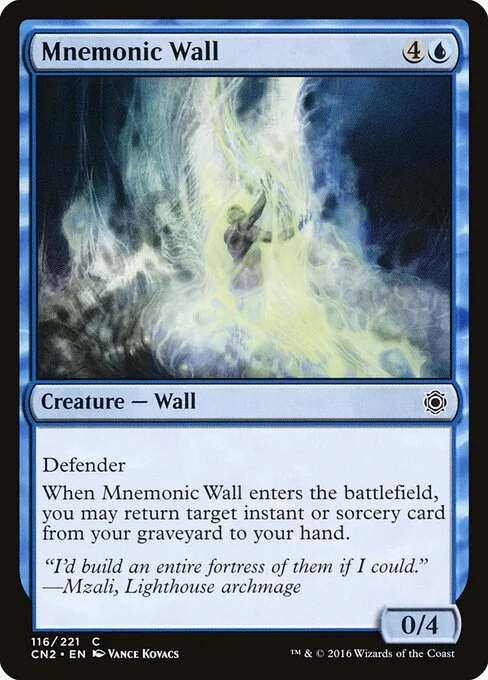 Mnemonic Wall, carta Magic di tipo Creature — Wall illustrata da Vance Kovacs