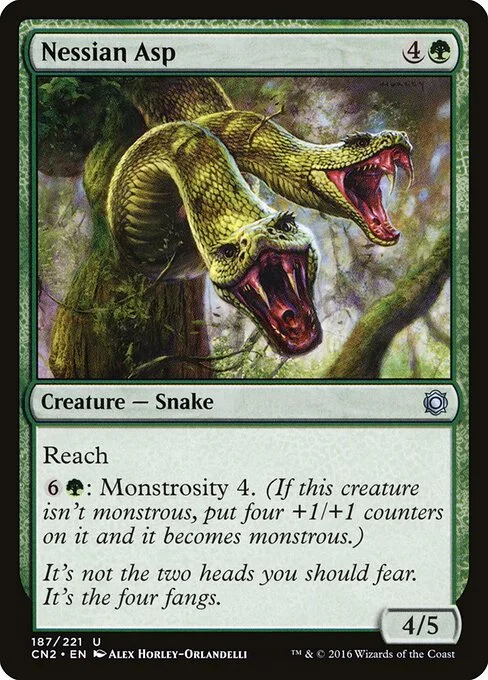 Nessian Asp, carta Magic di tipo Creature — Snake illustrata da Alex Horley-Orlandelli