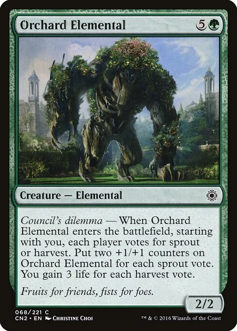Orchard Elemental, carta Magic di tipo Creature — Elemental illustrata da Christine Choi