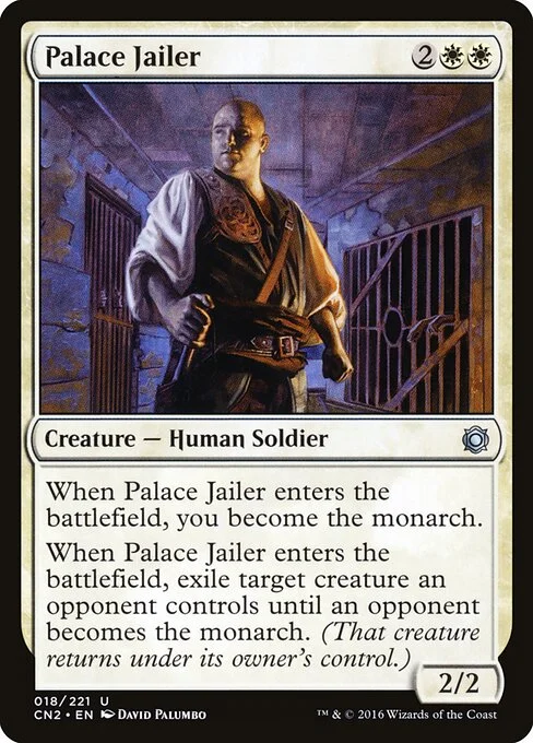 Palace Jailer, carta Magic di tipo Creature — Human Soldier illustrata da David Palumbo
