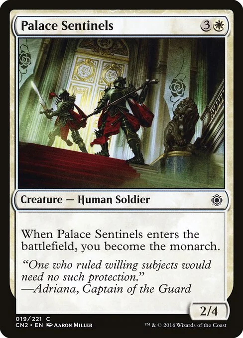 Palace Sentinels, carta Magic di tipo Creature — Human Soldier illustrata da Aaron Miller