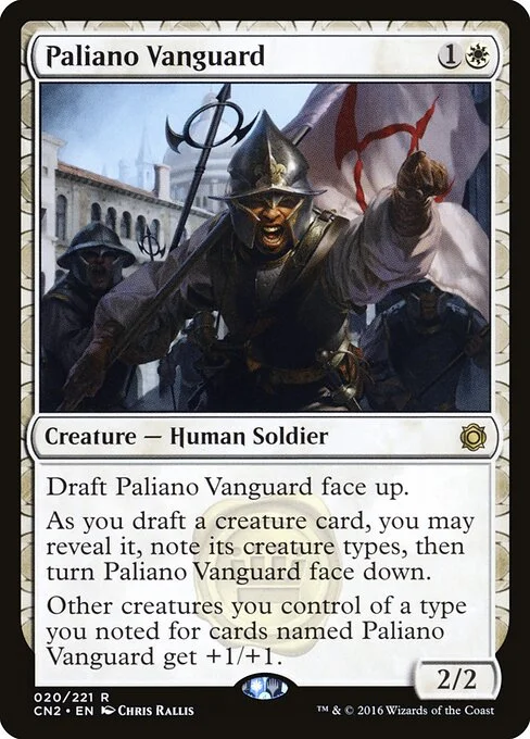 Paliano Vanguard, carta Magic di tipo Creature — Human Soldier illustrata da Chris Rallis