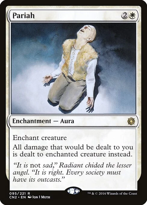 Pariah, carta Magic di tipo Enchantment — Aura illustrata da Jon J Muth