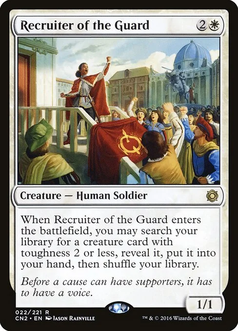 Recruiter of the Guard, carta Magic di tipo Creature — Human Soldier illustrata da Jason Rainville