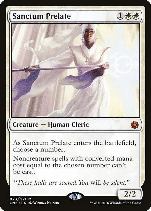 Sanctum Prelate, carta Magic di tipo Creature — Human Cleric illustrata da Winona Nelson