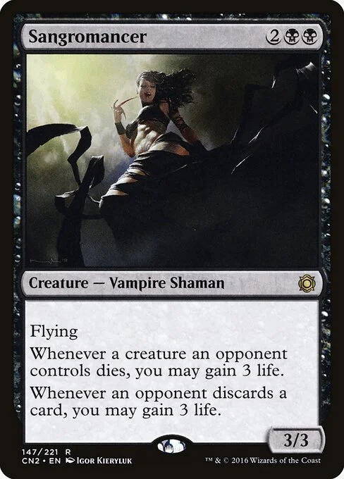 Sangromancer, carta Magic di tipo Creature — Vampire Shaman illustrata da Igor Kieryluk