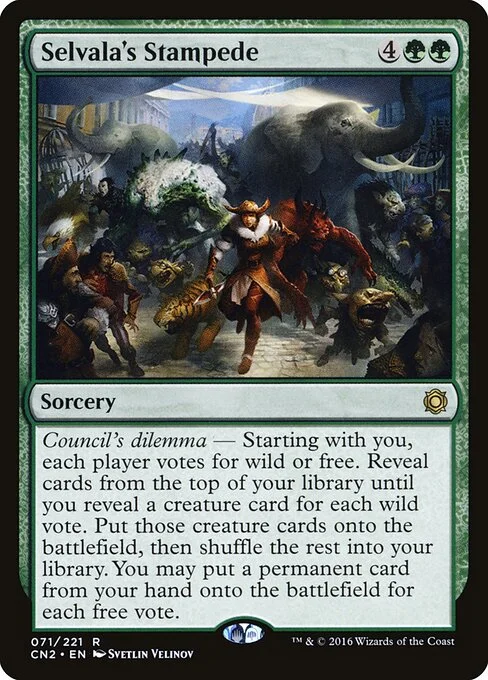 Selvala's Stampede, carta Magic di tipo Sorcery illustrata da Svetlin Velinov