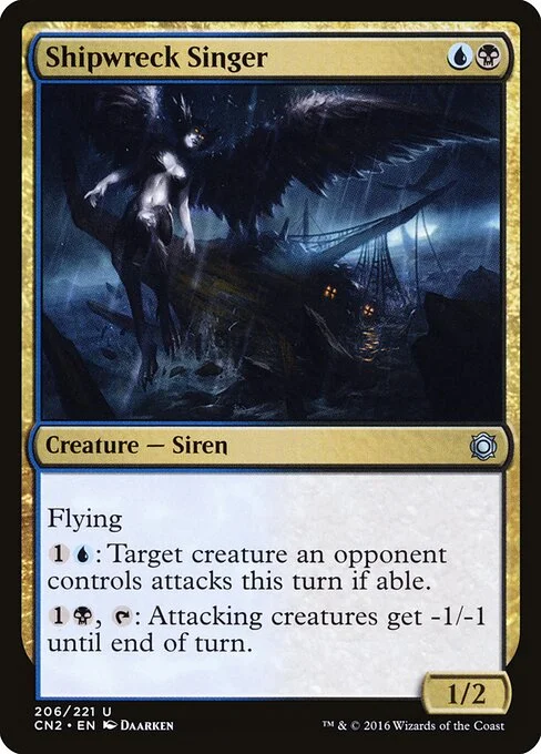Shipwreck Singer, carta Magic di tipo Creature — Siren illustrata da Daarken