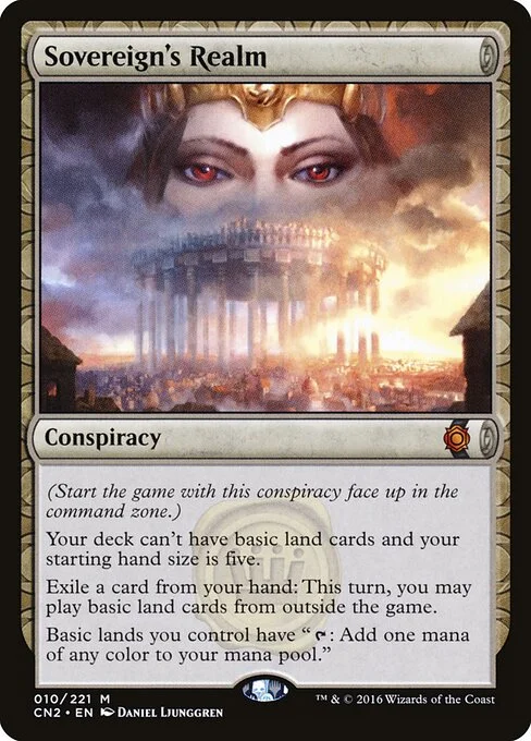 Sovereign's Realm, carta Magic di tipo Conspiracy illustrata da Daniel Ljunggren
