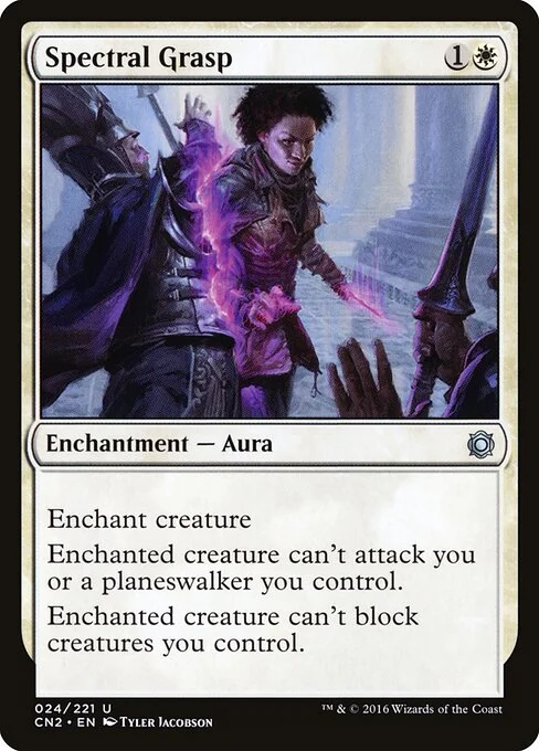 Spectral Grasp, carta Magic di tipo Enchantment — Aura illustrata da Tyler Jacobson