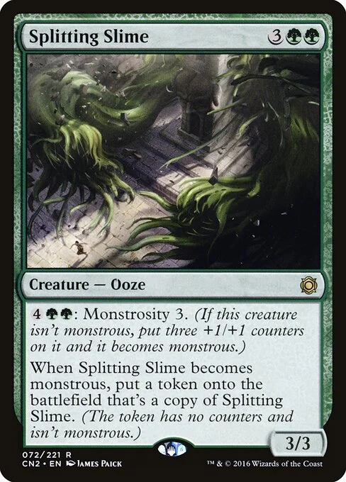 Splitting Slime, carta Magic di tipo Creature — Ooze illustrata da James Paick